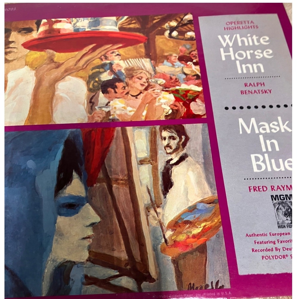 MGM Records White Horse Inn Mask In Blue Operetta Vinyl LP SE4093P Stereo